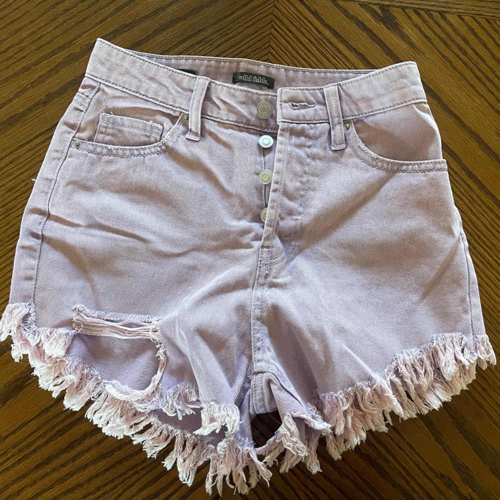 Wild fable denim shorts from target (3 pairs)(purple,black,blue) in size 0/25